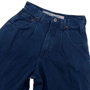 Zena Jeans Denim Pants Women 26 Dark Blue High Rise Pleated Tapered Vintage 90s